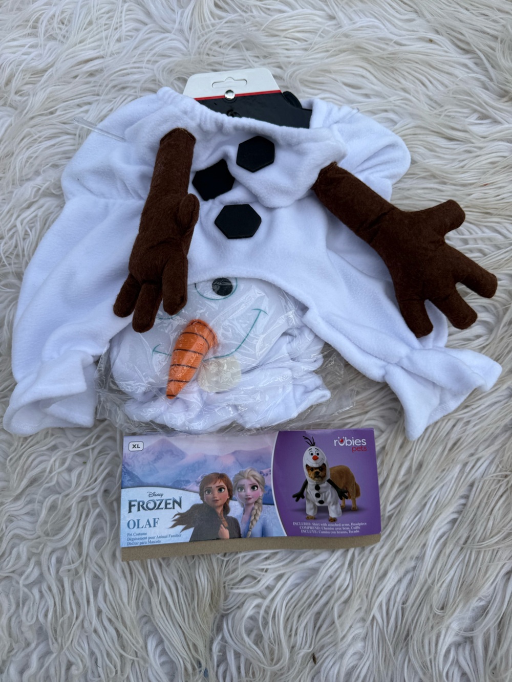 Disney Frozen Olaf White Plush dog costume (A5)